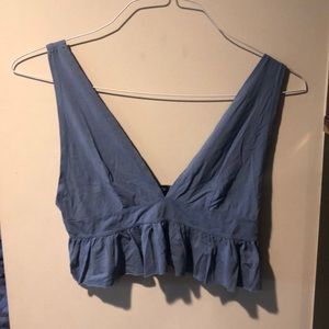 Light blue crop top